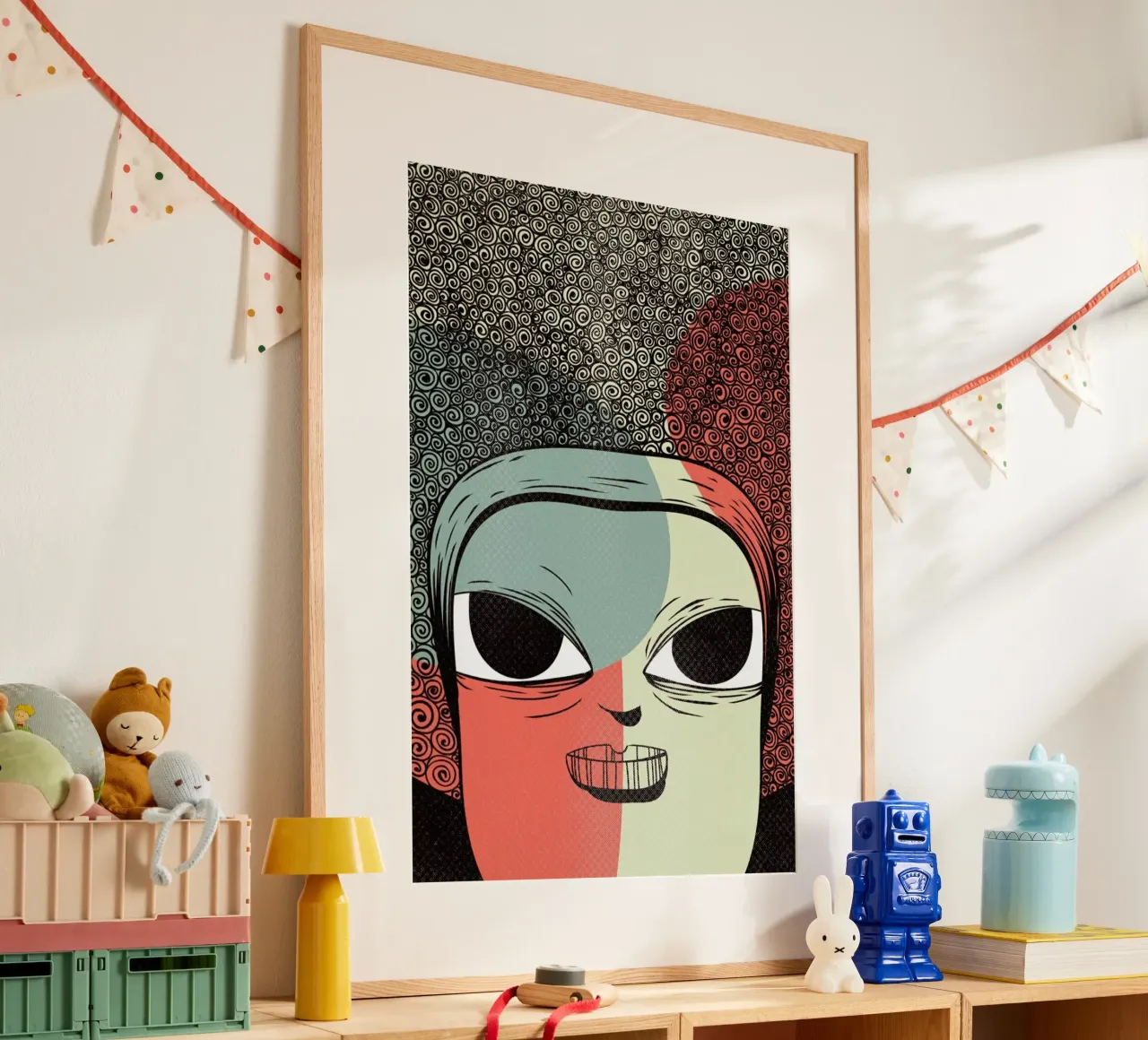 THE MULATTO poster con telaio in legno da Caio Beltrão