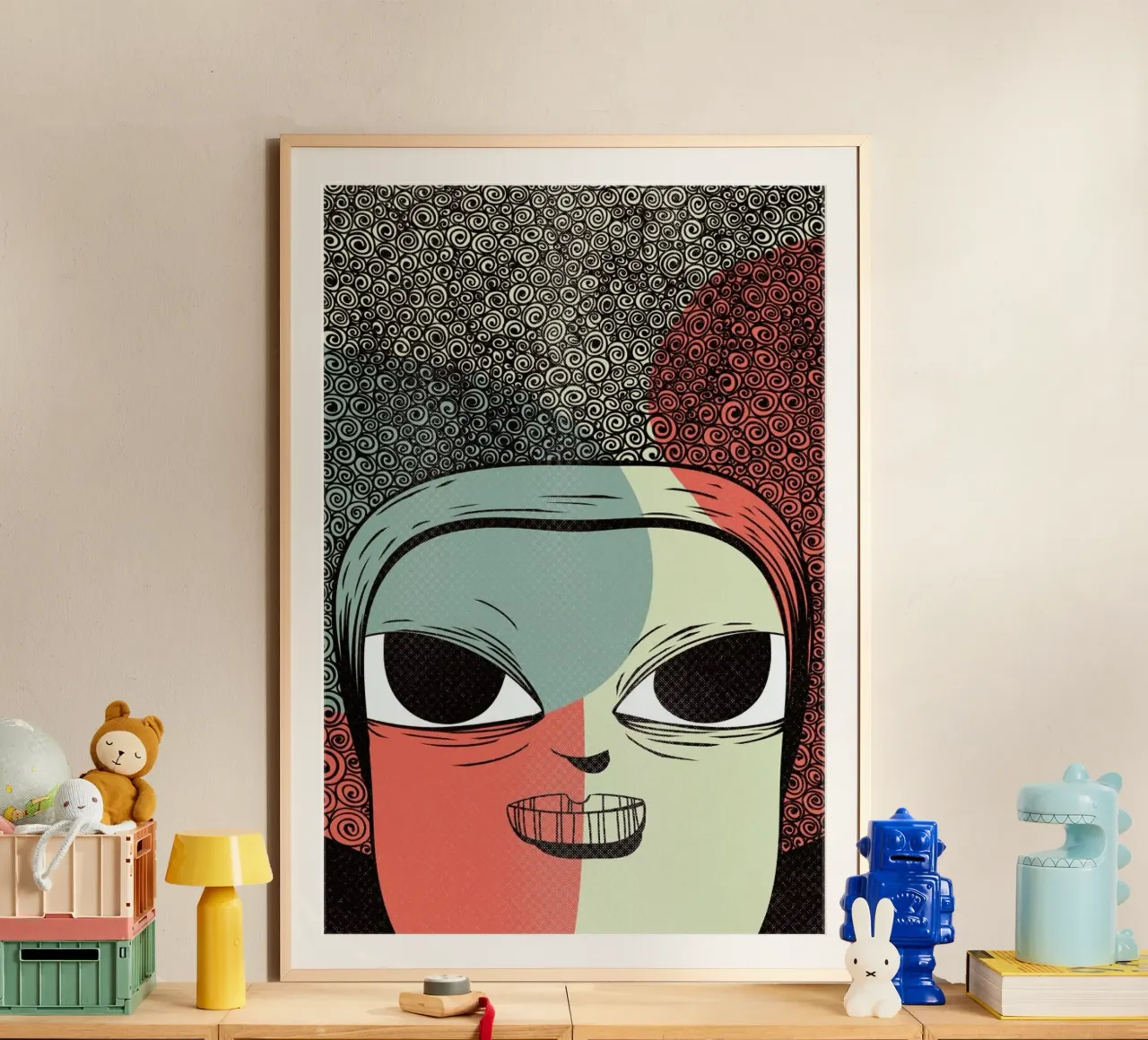 THE MULATTO poster con telaio in legno da Caio Beltrão