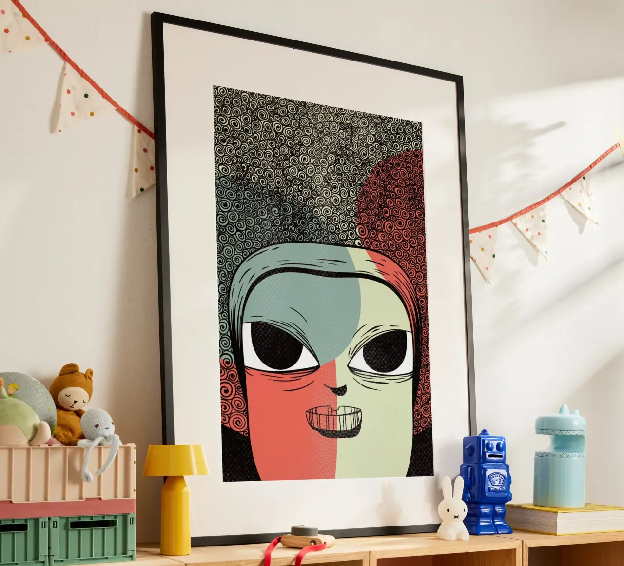 THE MULATTO poster con telaio in legno da Caio Beltrão
