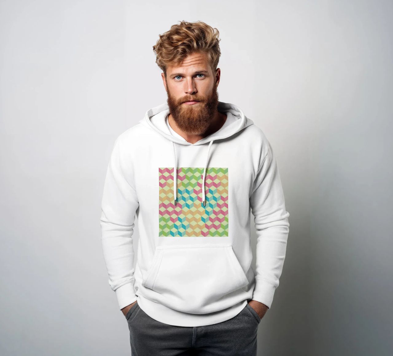 SugarCubes Geometric Pattern felpa con cappuccio da Tobe Fonseca