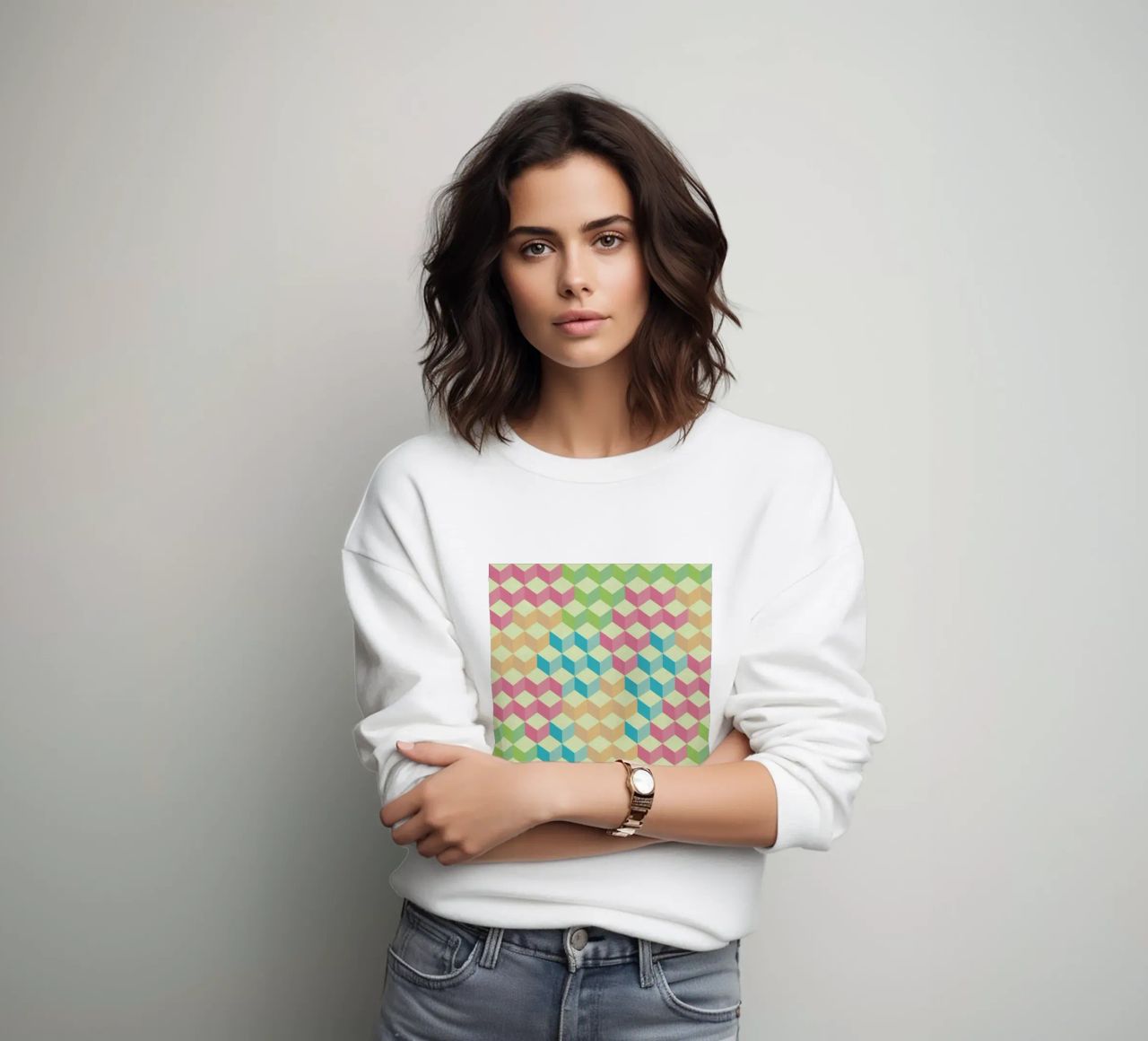 SugarCubes Geometric Pattern felpa da Tobe Fonseca