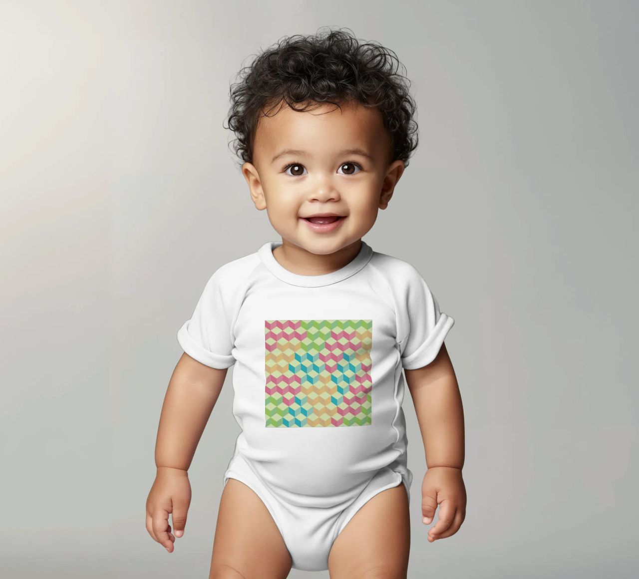 SugarCubes Geometric Pattern body neonato maniche corte da Tobe Fonseca