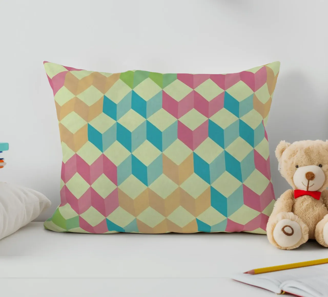 SugarCubes Geometric Pattern decorative cushion by Tobe Fonseca