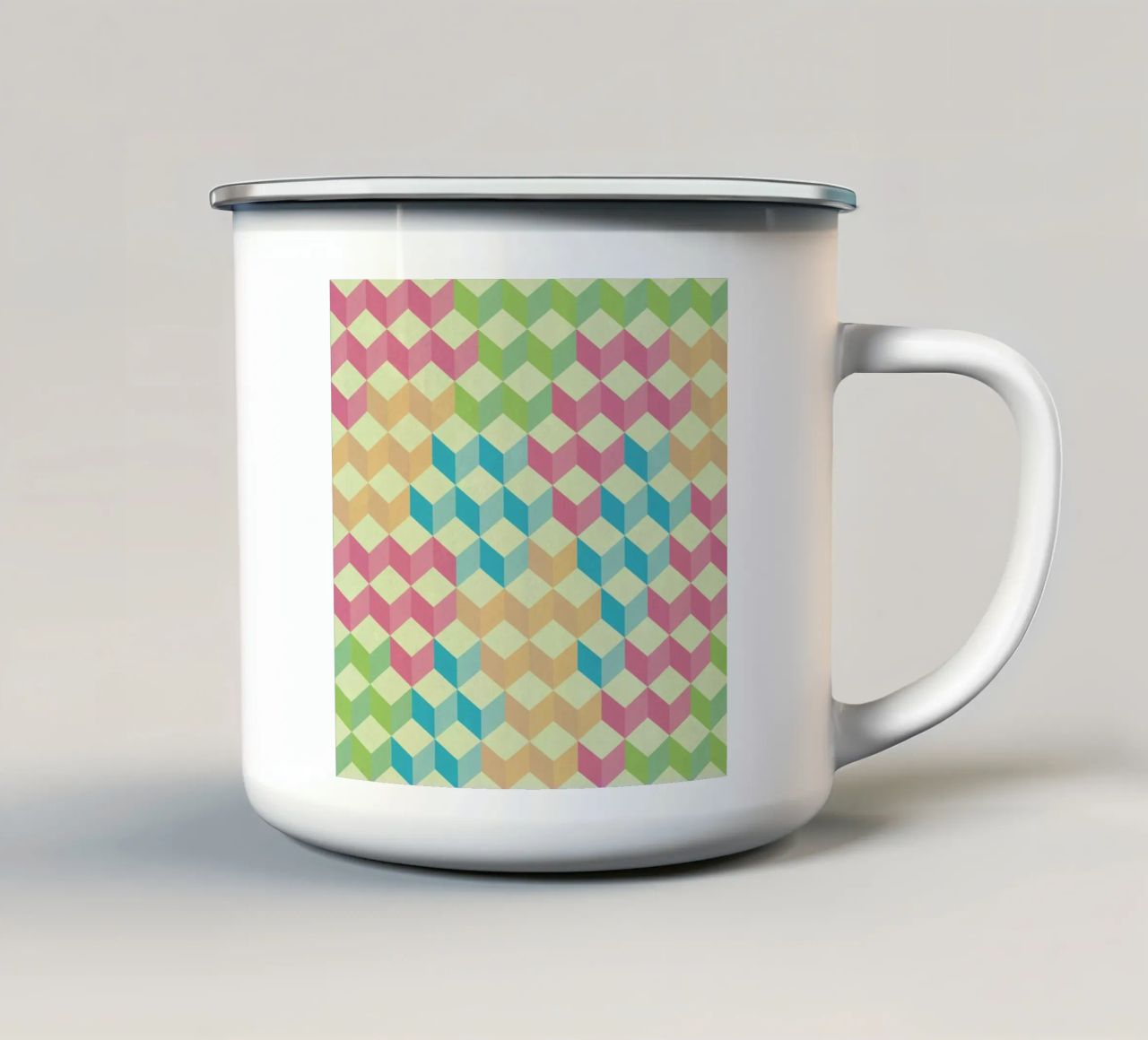 SugarCubes Geometric Pattern tazza in smalto da Tobe Fonseca