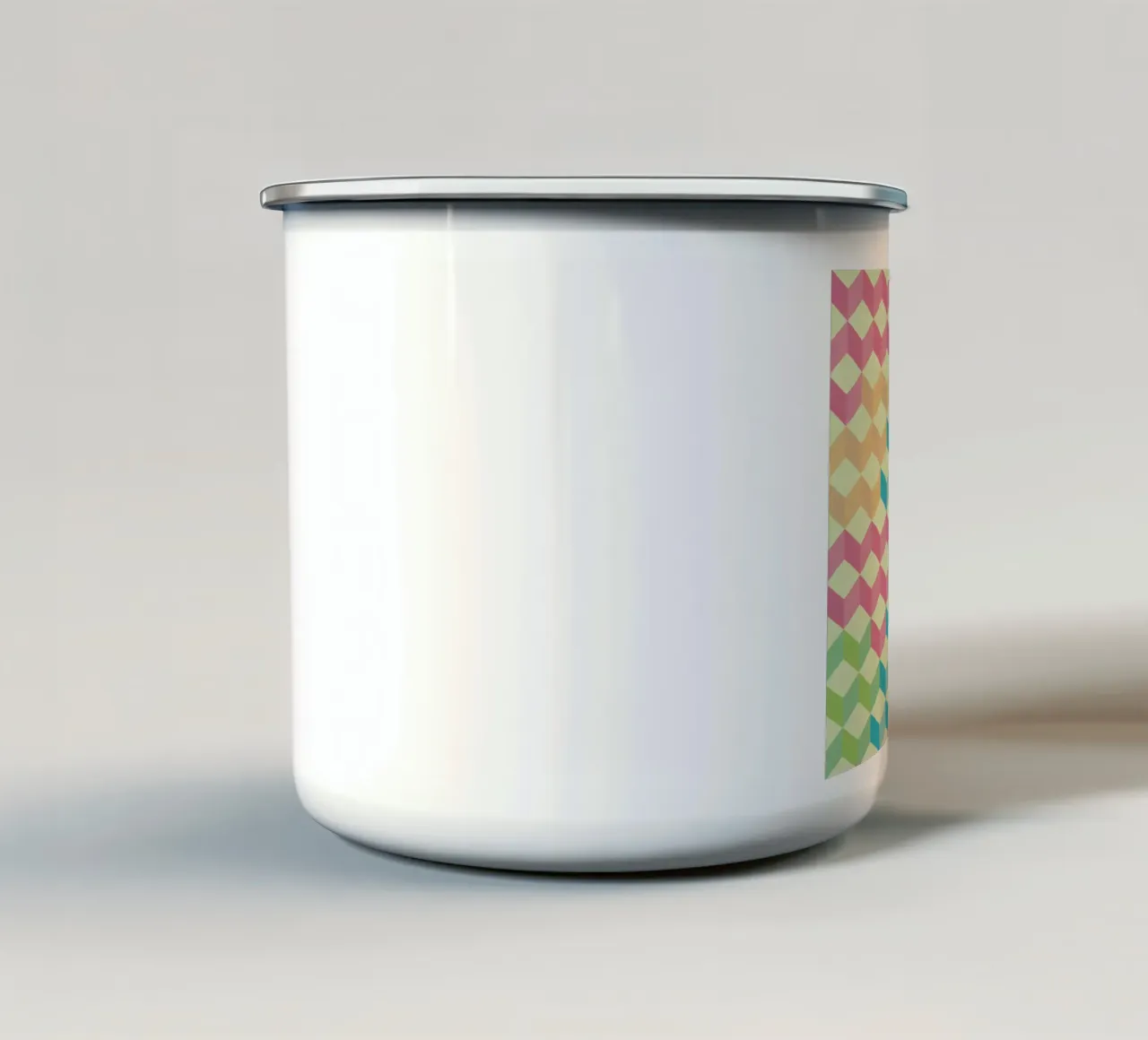 SugarCubes Geometric Pattern enamel mug by Tobe Fonseca