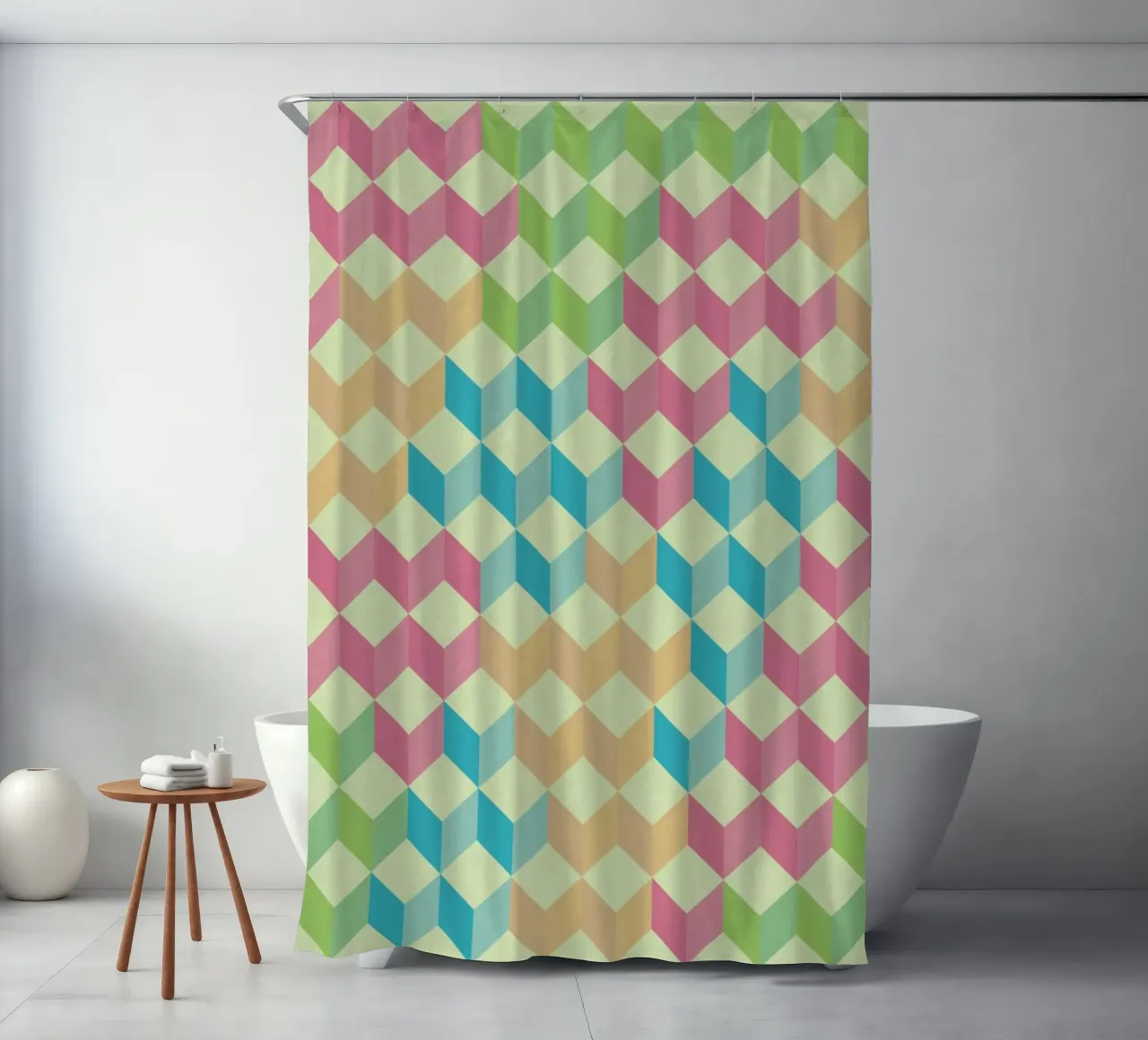 SugarCubes Geometric Pattern Duschvorhang von Tobe Fonseca