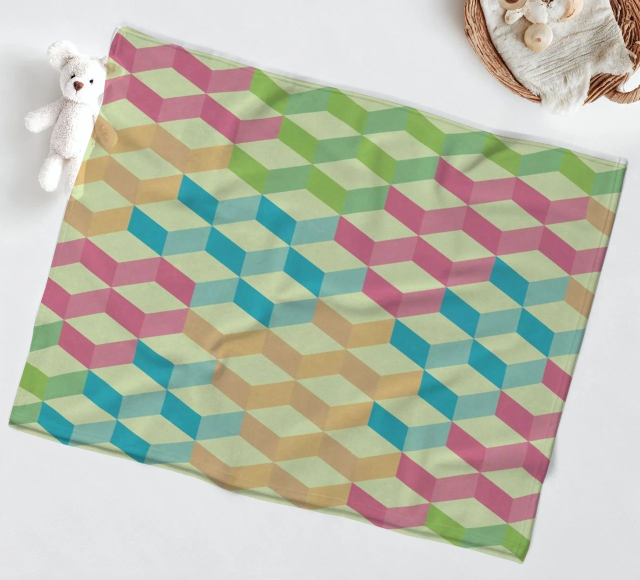 SugarCubes Geometric Pattern coperta in pile da Tobe Fonseca
