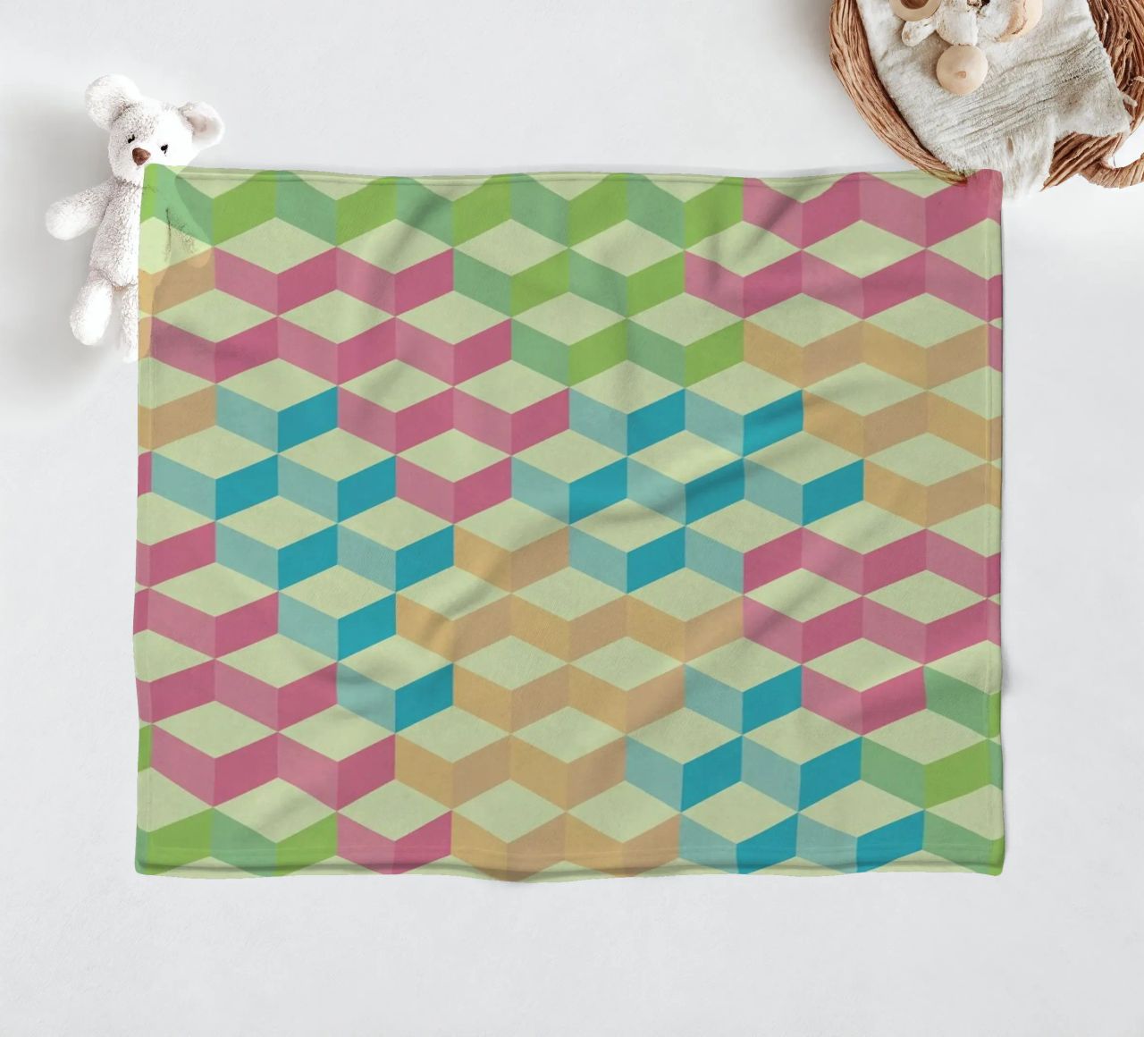 SugarCubes Geometric Pattern coperta in pile da Tobe Fonseca