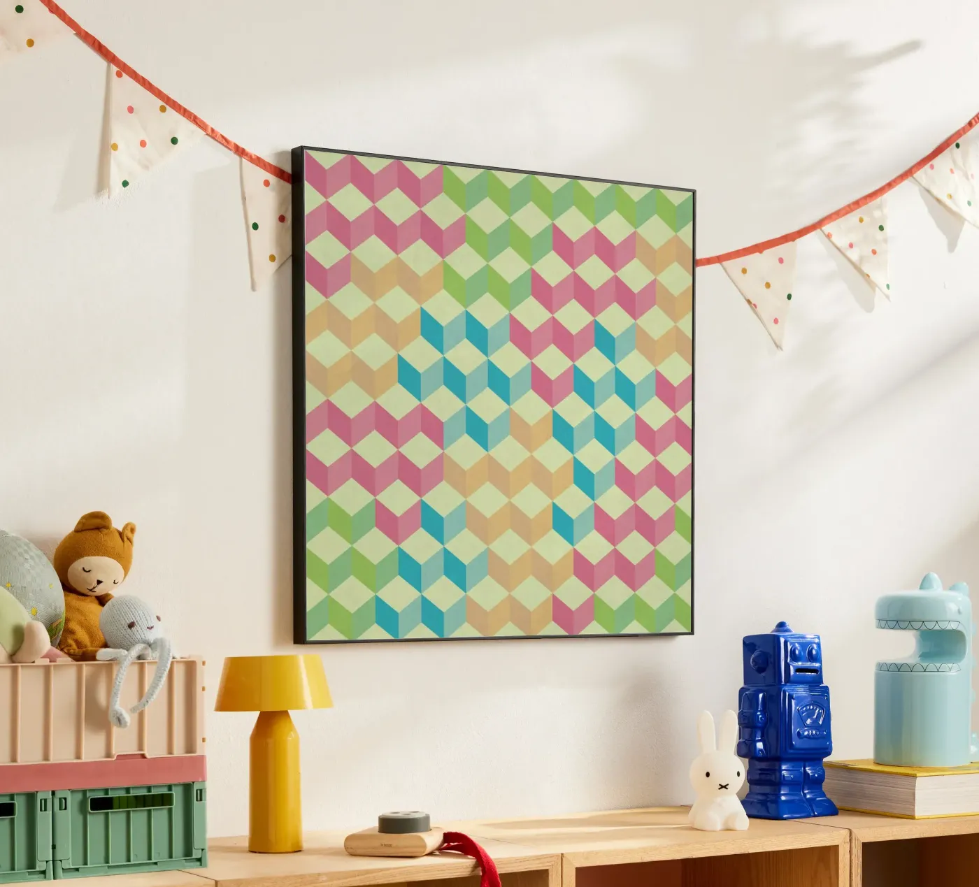 SugarCubes Geometric Pattern alluminio dibond da Tobe Fonseca