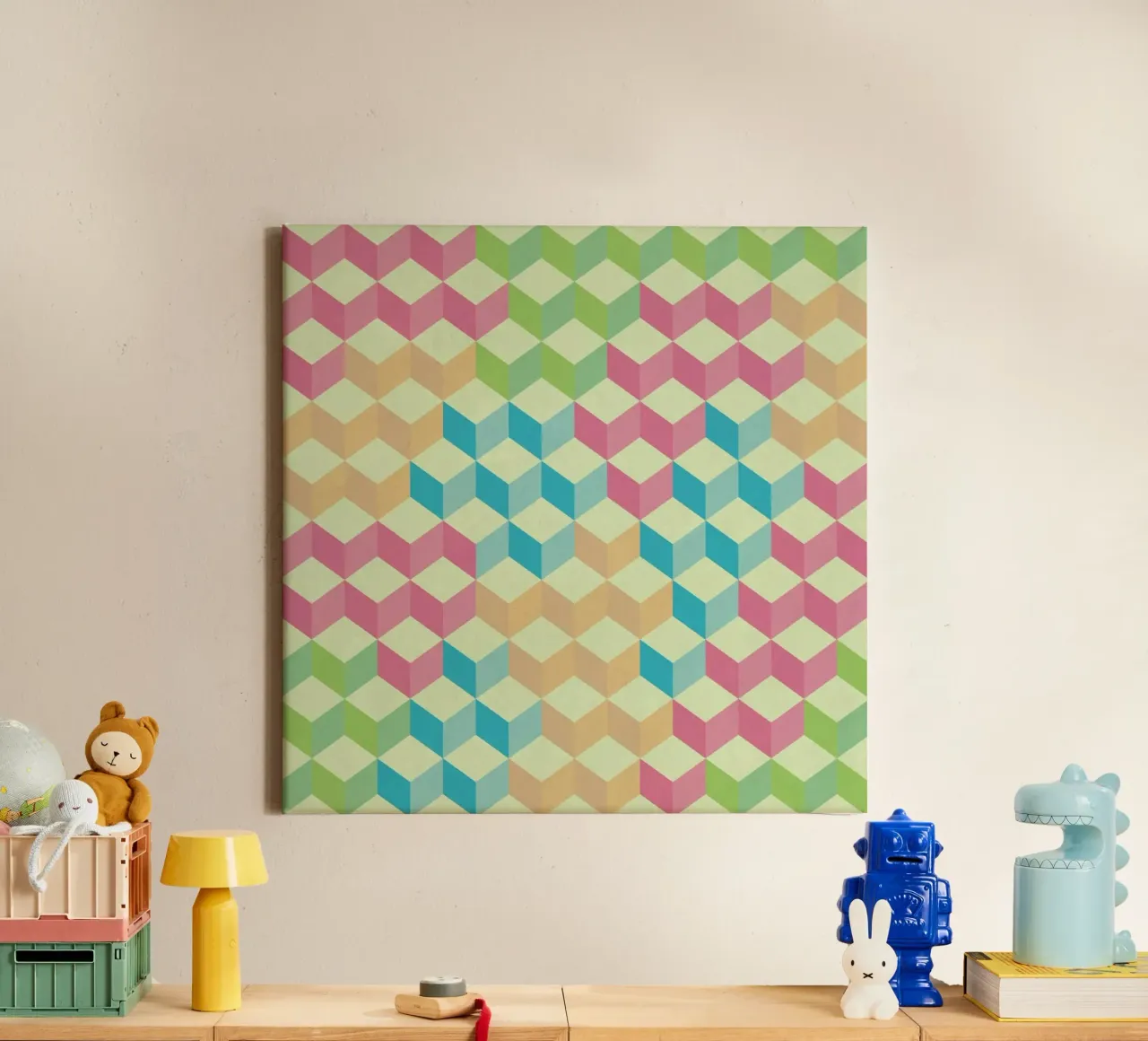 SugarCubes Geometric Pattern tela da Tobe Fonseca