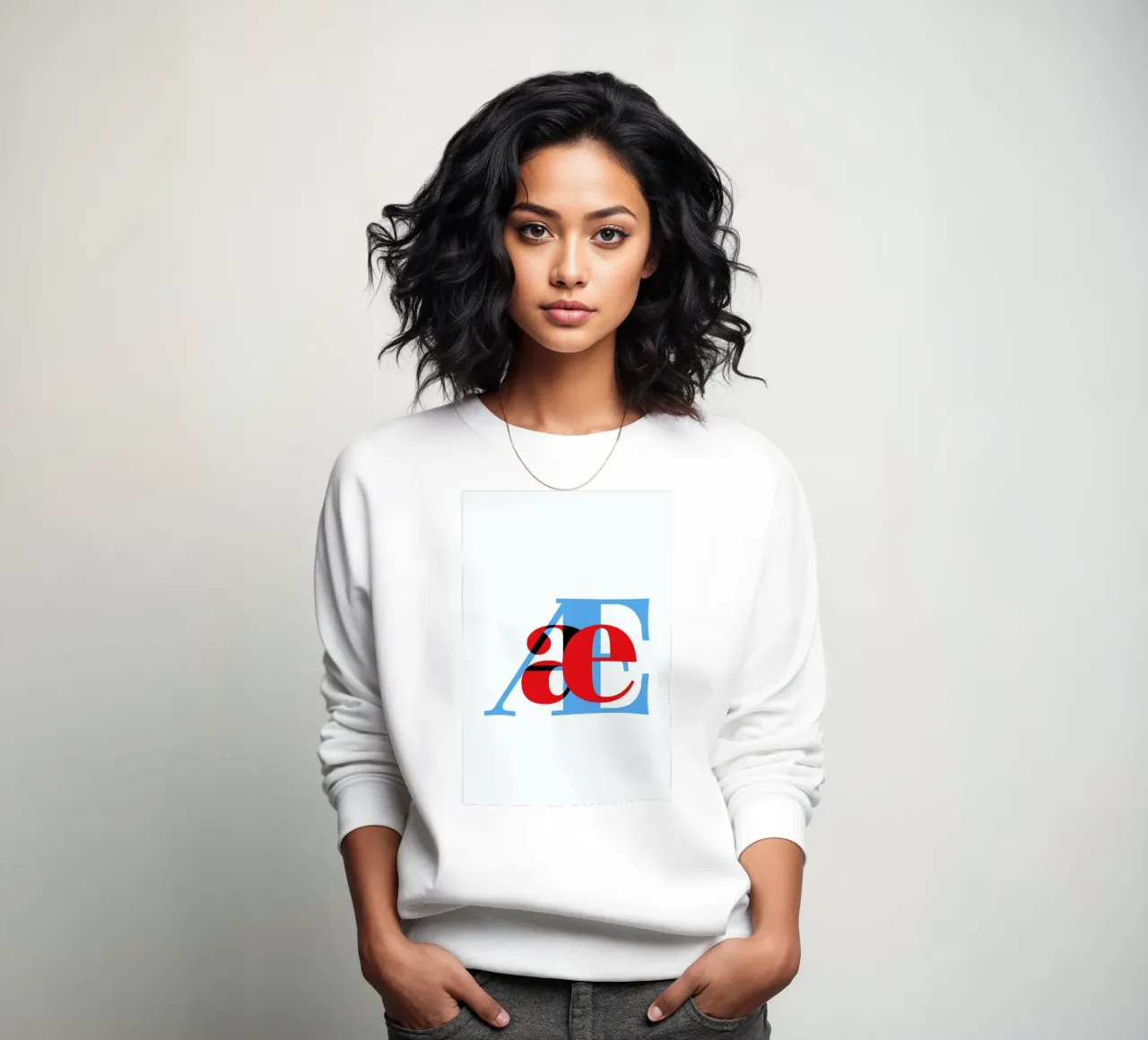 Cyan/Red Æ Sweatshirt von Studio One