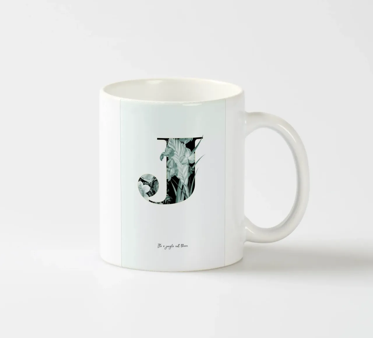 Flower Alphabet - J ceramic mug by Froilein Juno