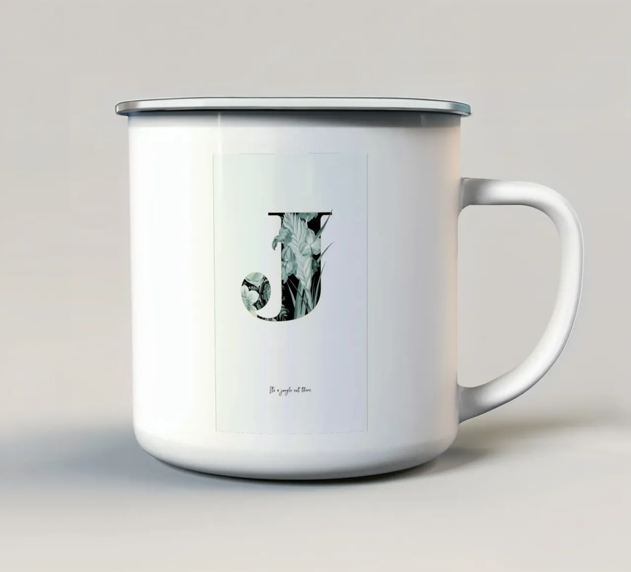 Flower Alphabet - J tazza in smalto da Froilein Juno