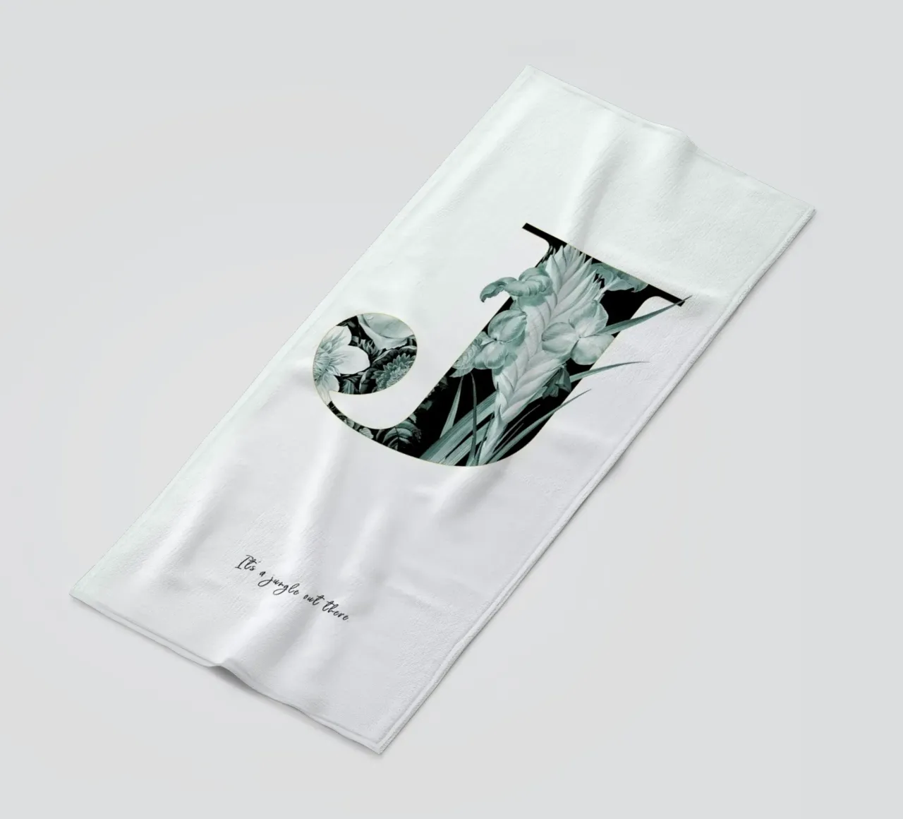 Flower Alphabet - J beach towel by Froilein Juno