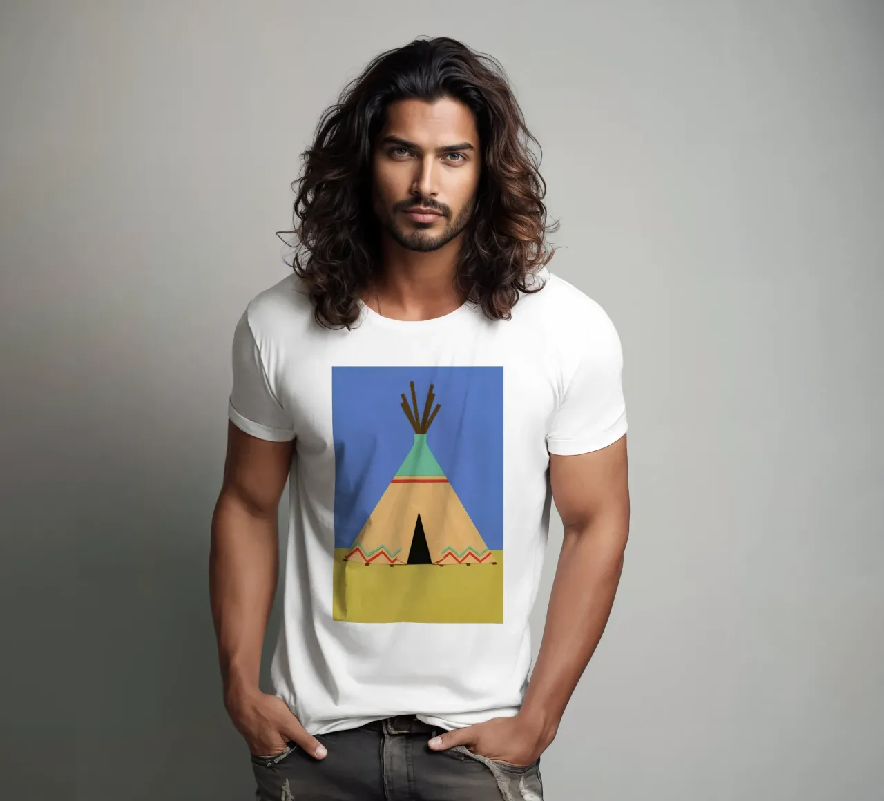 Tipi Green Red t-shirt da Rosi Feist