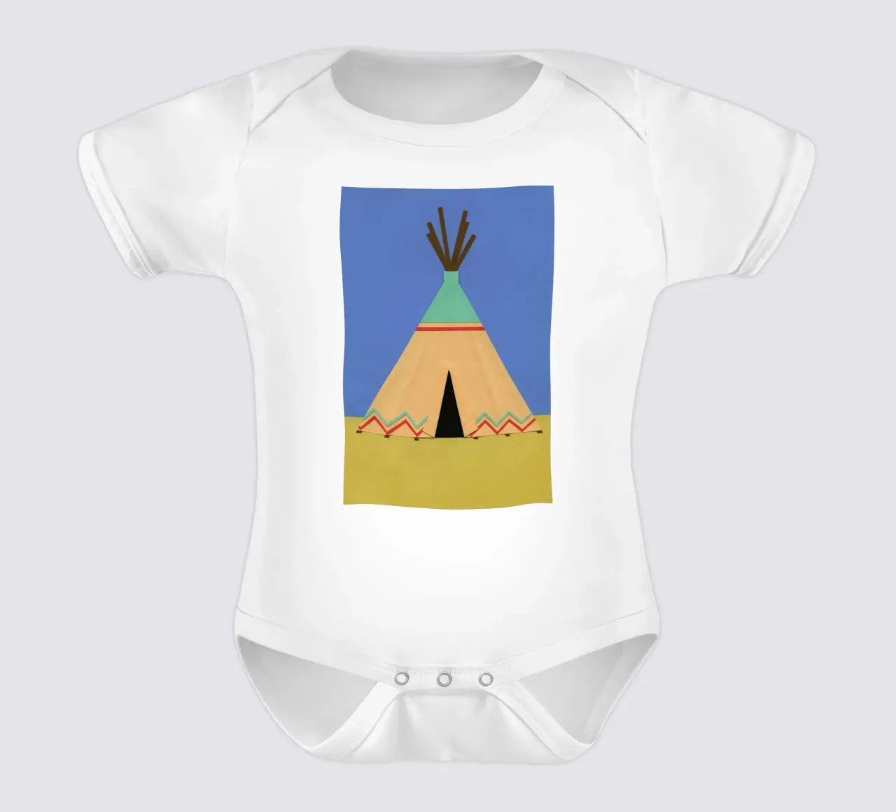 Tipi Green Red body neonato maniche corte da Rosi Feist