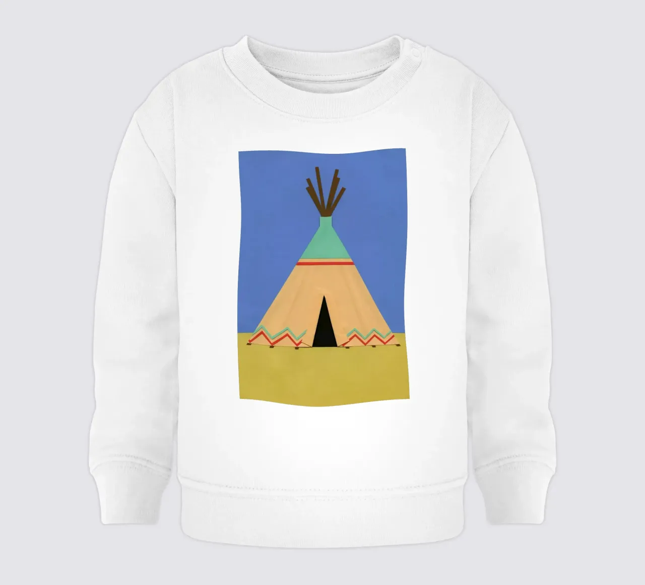 Tipi Green Red felpa neonato da Rosi Feist