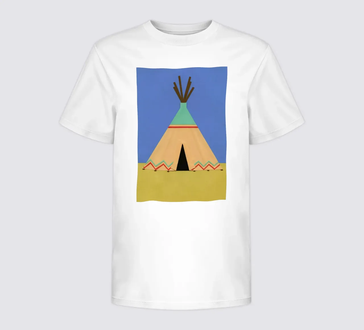 Tipi Green Red t-shirt enfant de Rosi Feist