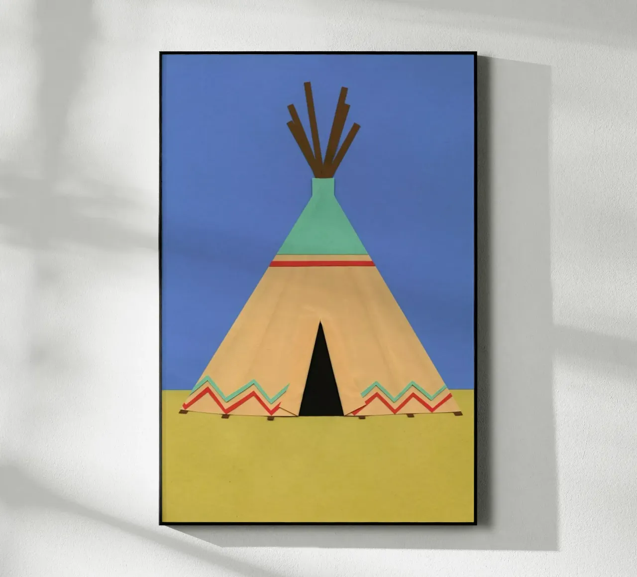 Tipi Green Red acrylic glass by Rosi Feist