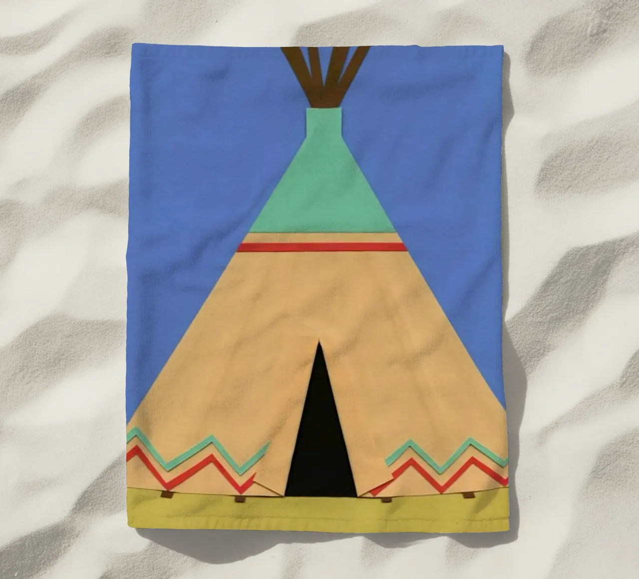 Tipi Green Red telo mare da Rosi Feist