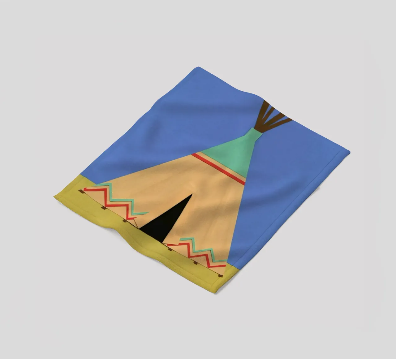 Tipi Green Red coperta in pile da Rosi Feist