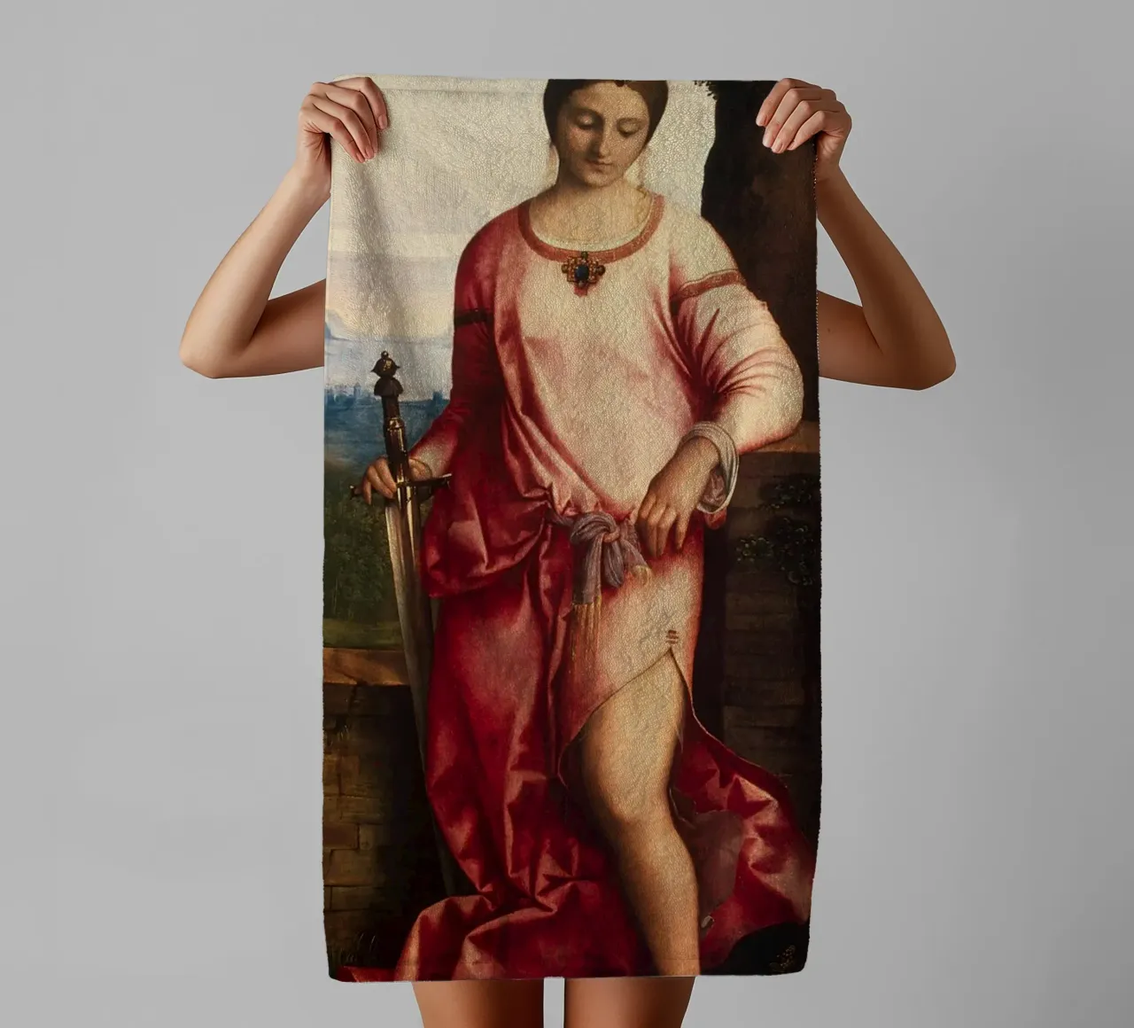 Giorgione - Giuditta asciugamano da bagno da Timeless Artworks