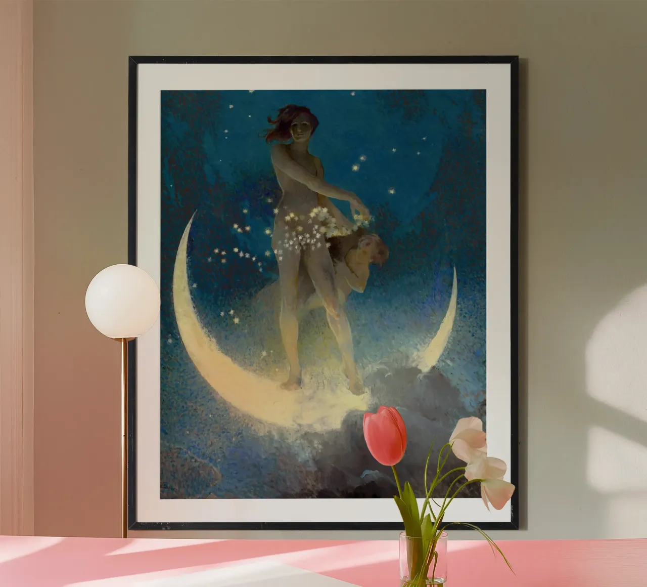 Edwin Blashfield - Der Frühling verstreut Sterne Poster von Timeless Artworks