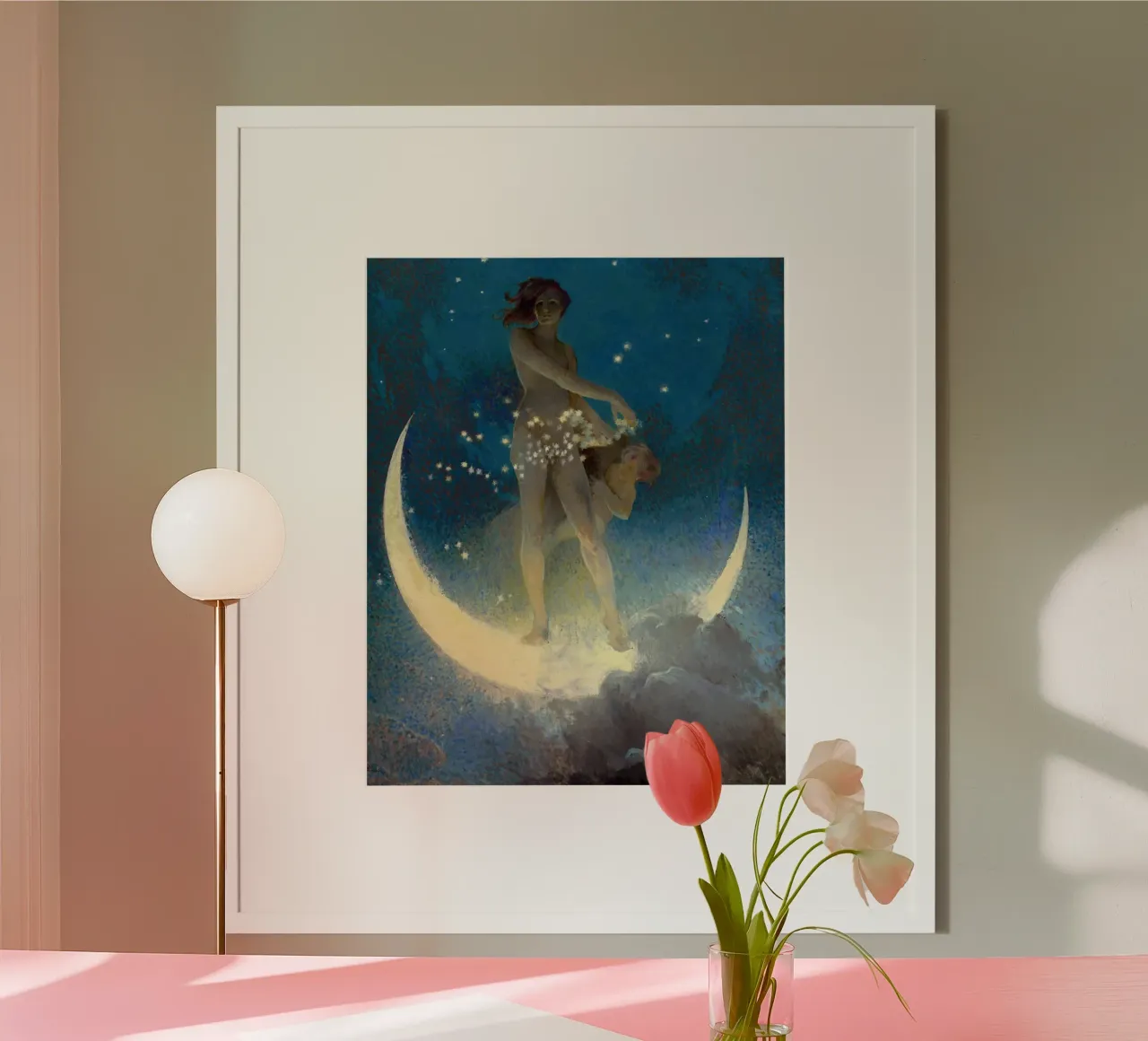 Edwin Blashfield - Der Frühling verstreut Sterne Poster von Timeless Artworks