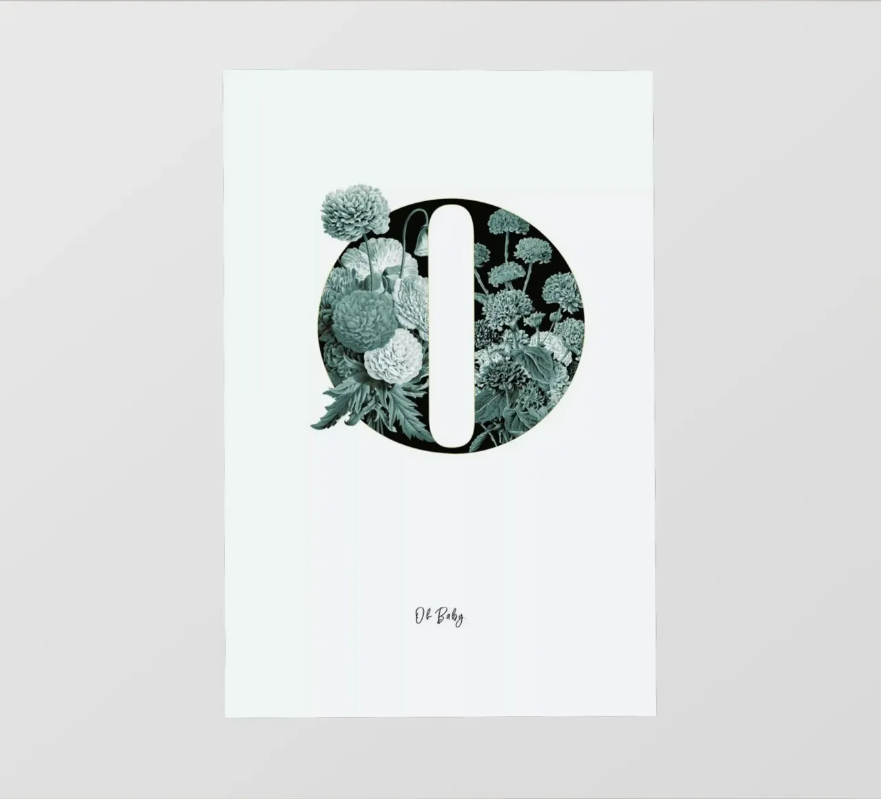 Flower Alphabet - O telo in pvc da Froilein Juno