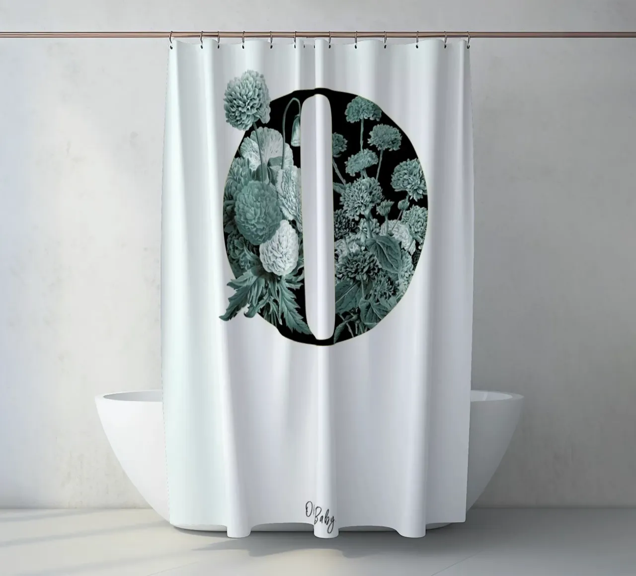 Flower Alphabet - O douchegordijn van Froilein Juno