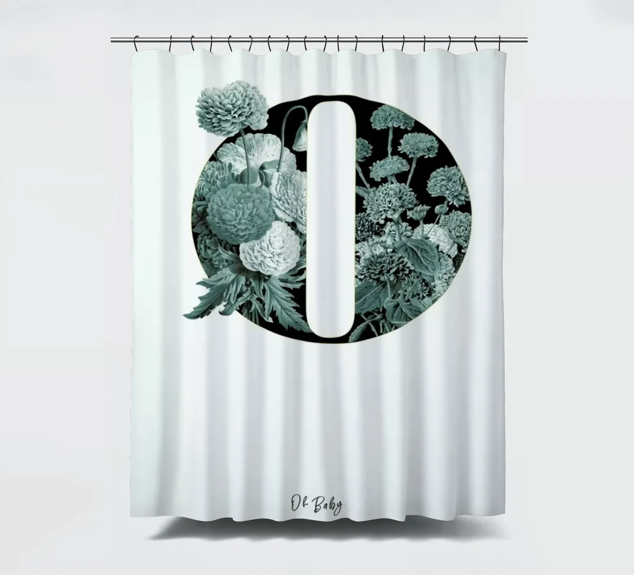 Flower Alphabet - O douchegordijn van Froilein Juno