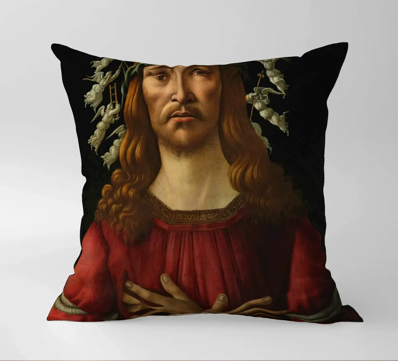 Sandro Botticelli - Cristo come uomo dei dolori cuscino da Timeless Artworks