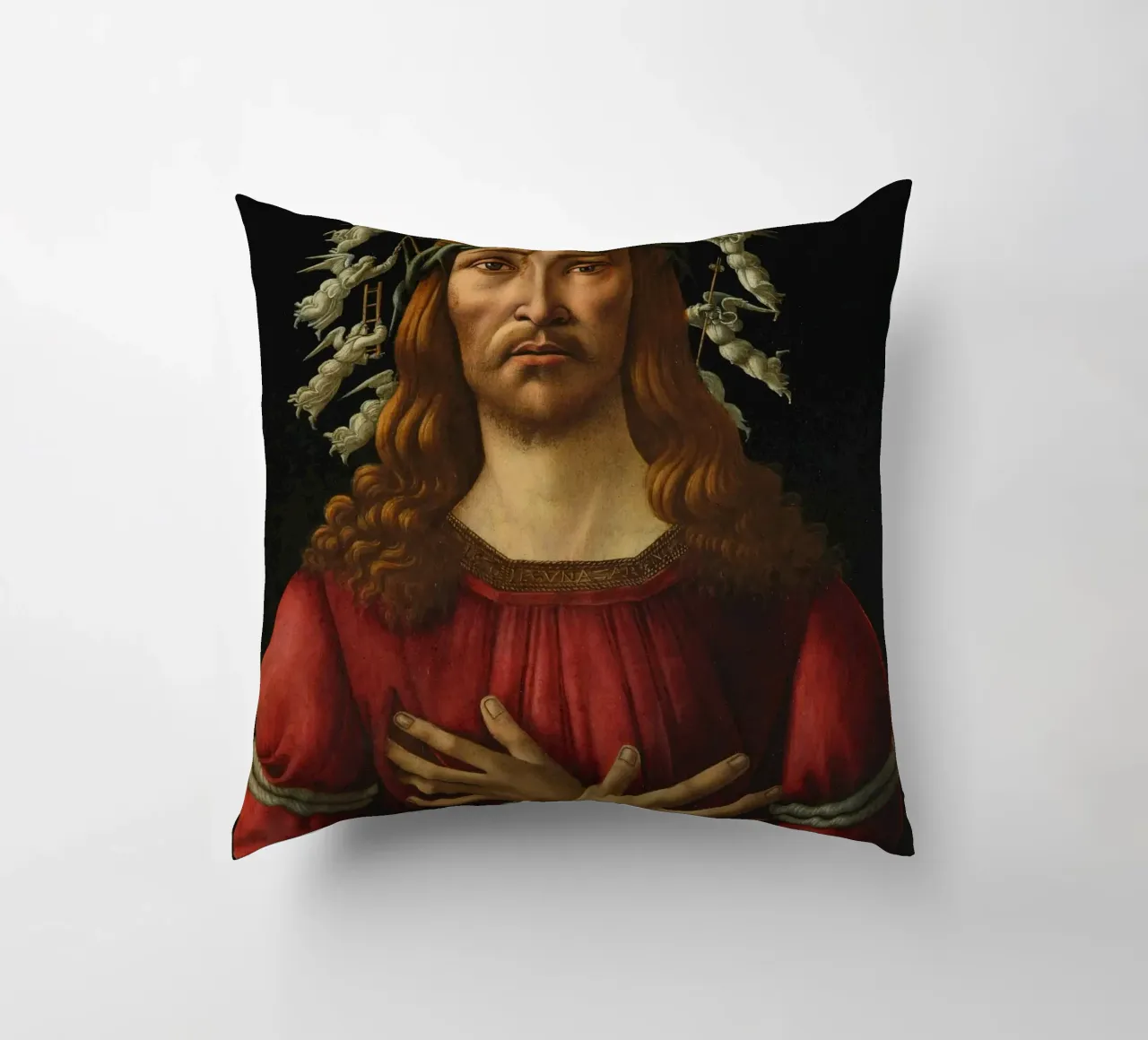 Sandro Botticelli - Cristo come uomo dei dolori cuscino da Timeless Artworks