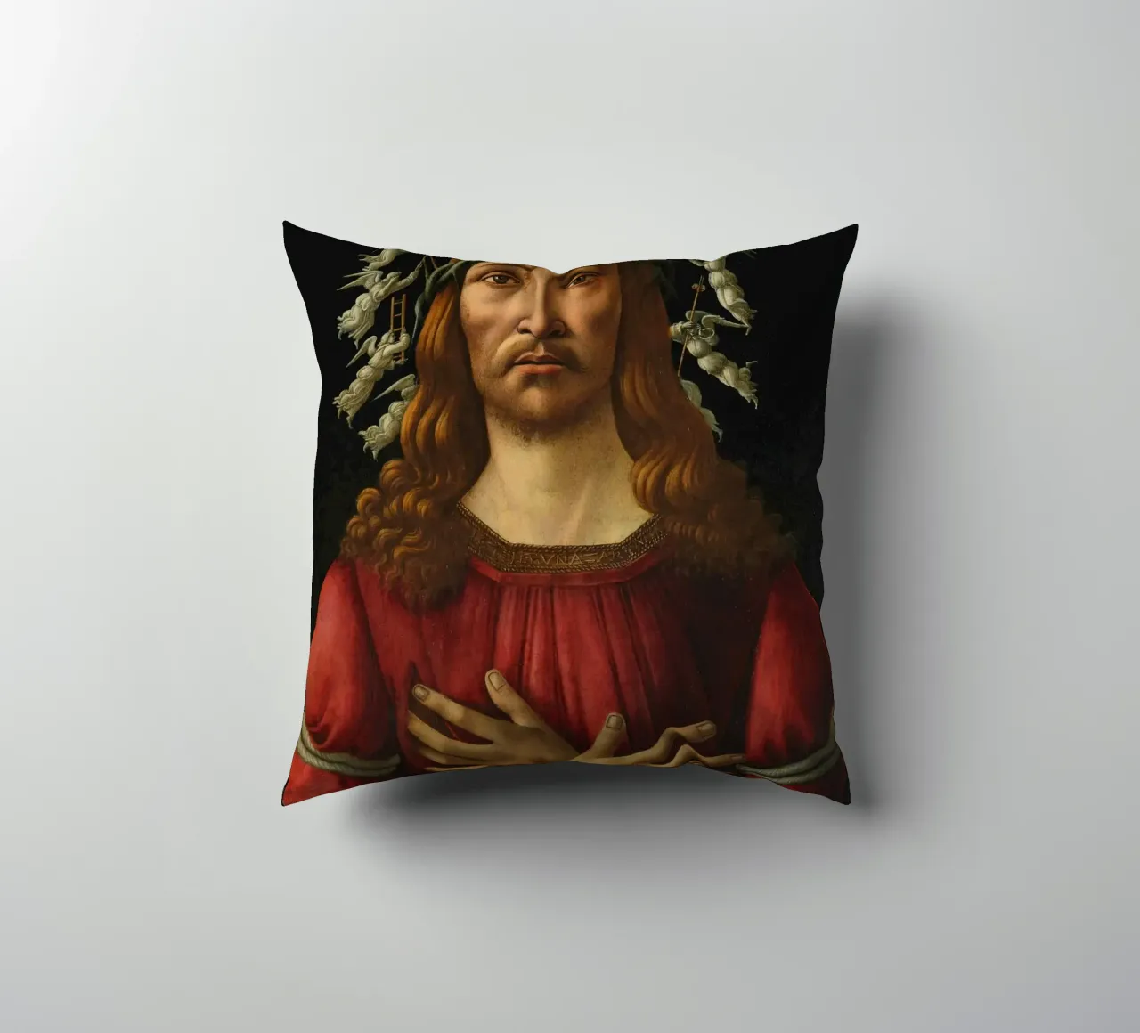 Sandro Botticelli - Cristo come uomo dei dolori cuscino da Timeless Artworks