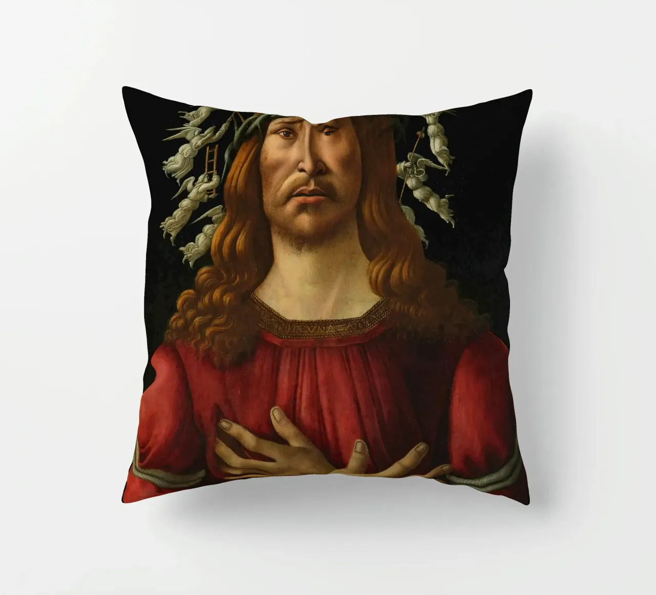 Sandro Botticelli - Cristo come uomo dei dolori cuscino da Timeless Artworks