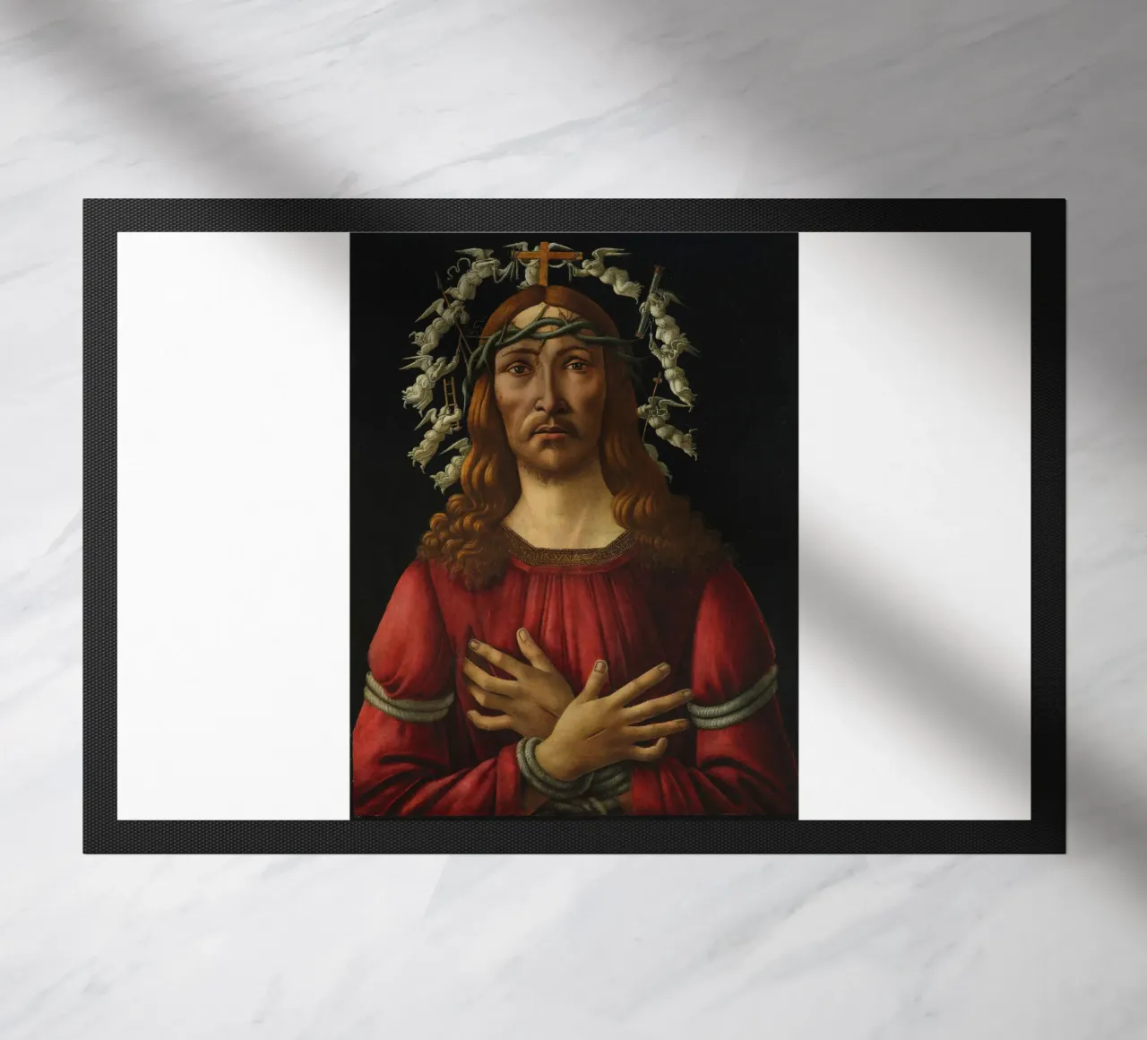 Sandro Botticelli - Cristo como varón de dolores felpudo de Timeless Artworks