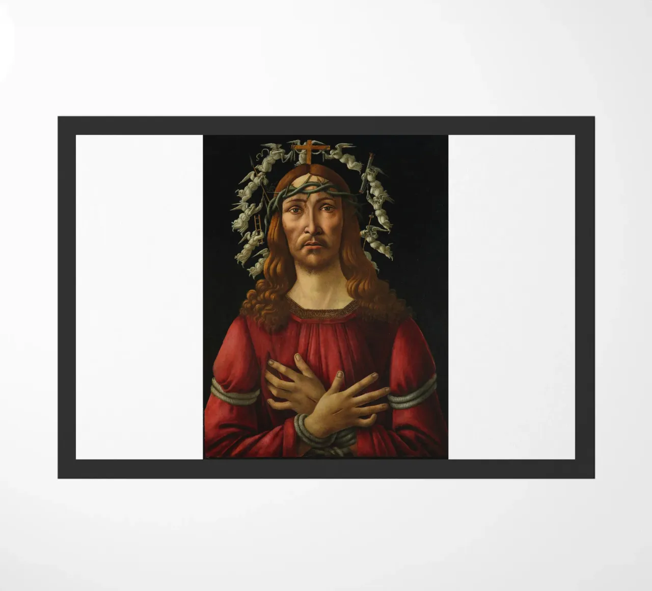 Sandro Botticelli - Cristo como varón de dolores felpudo de Timeless Artworks