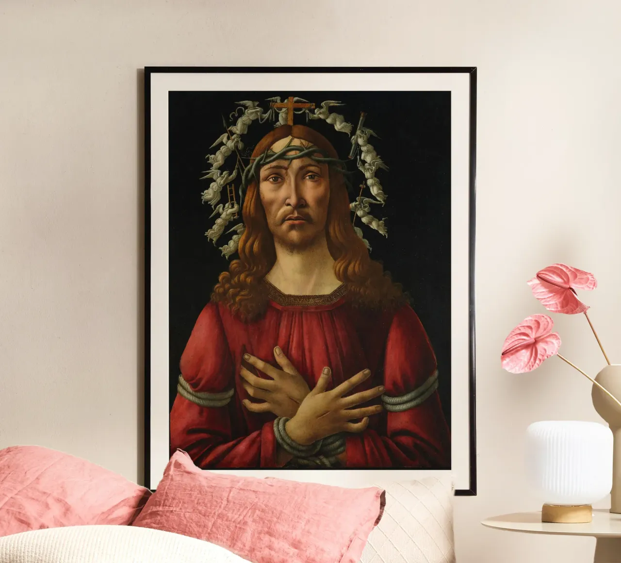Sandro Botticelli - Cristo come uomo dei dolori carta hahnemühle da Timeless Artworks
