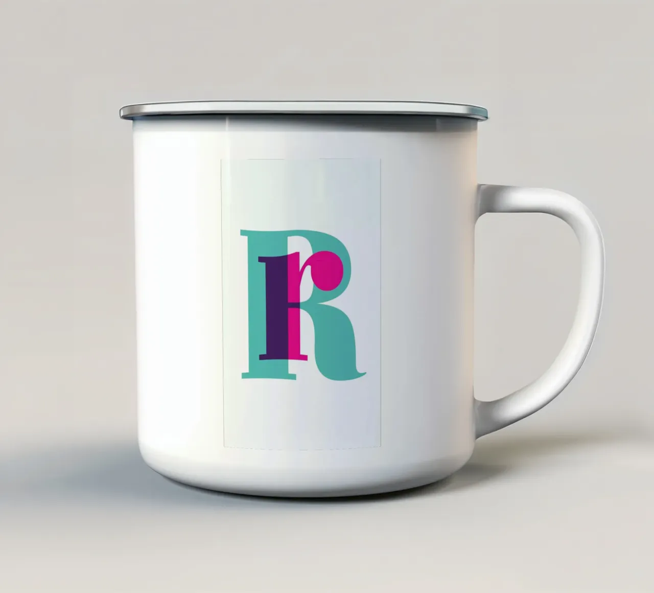 Magenta/Mint R tazza in smalto da Studio One