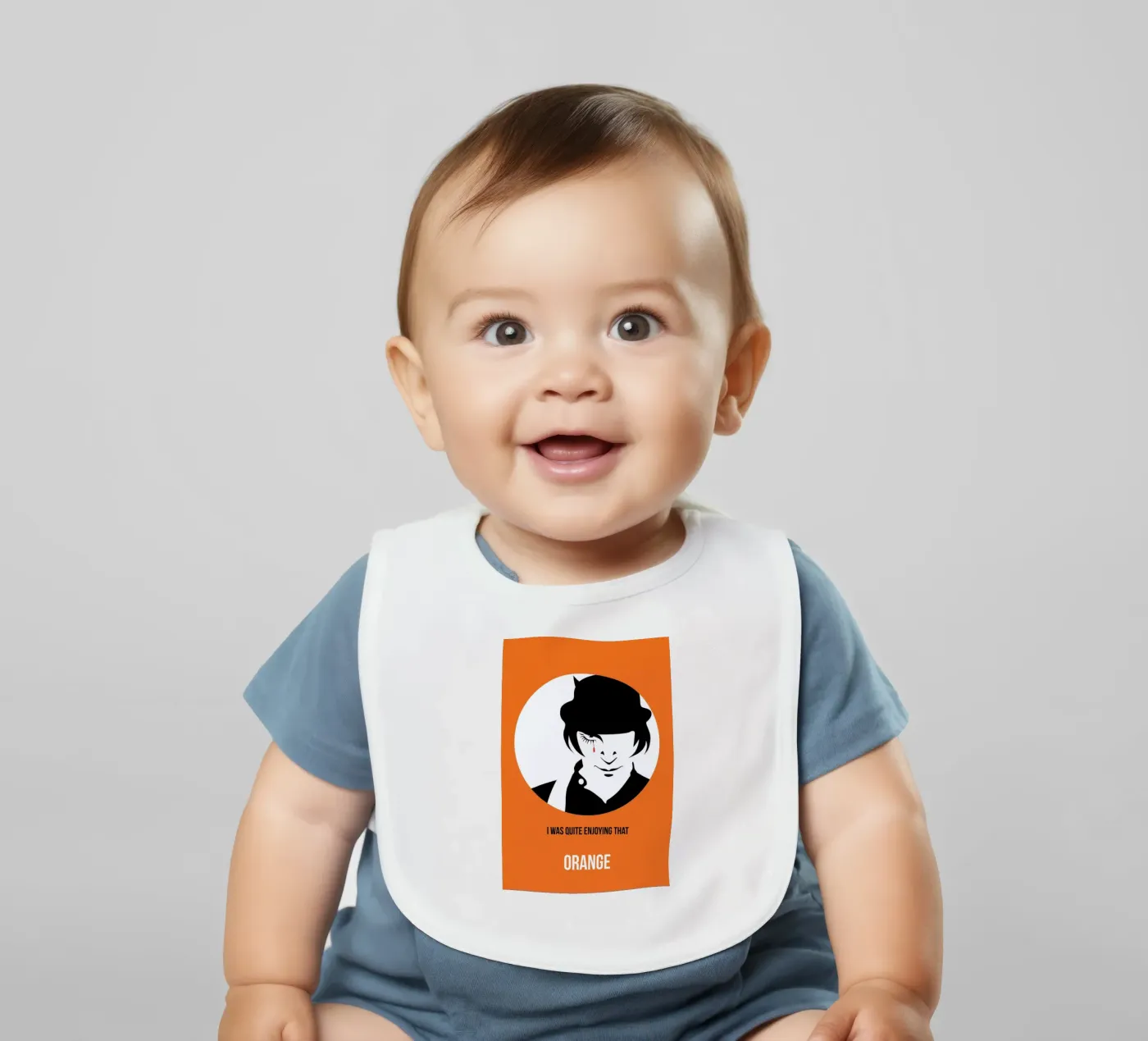 Orange Poster 2 Babylätzchen von Naxart