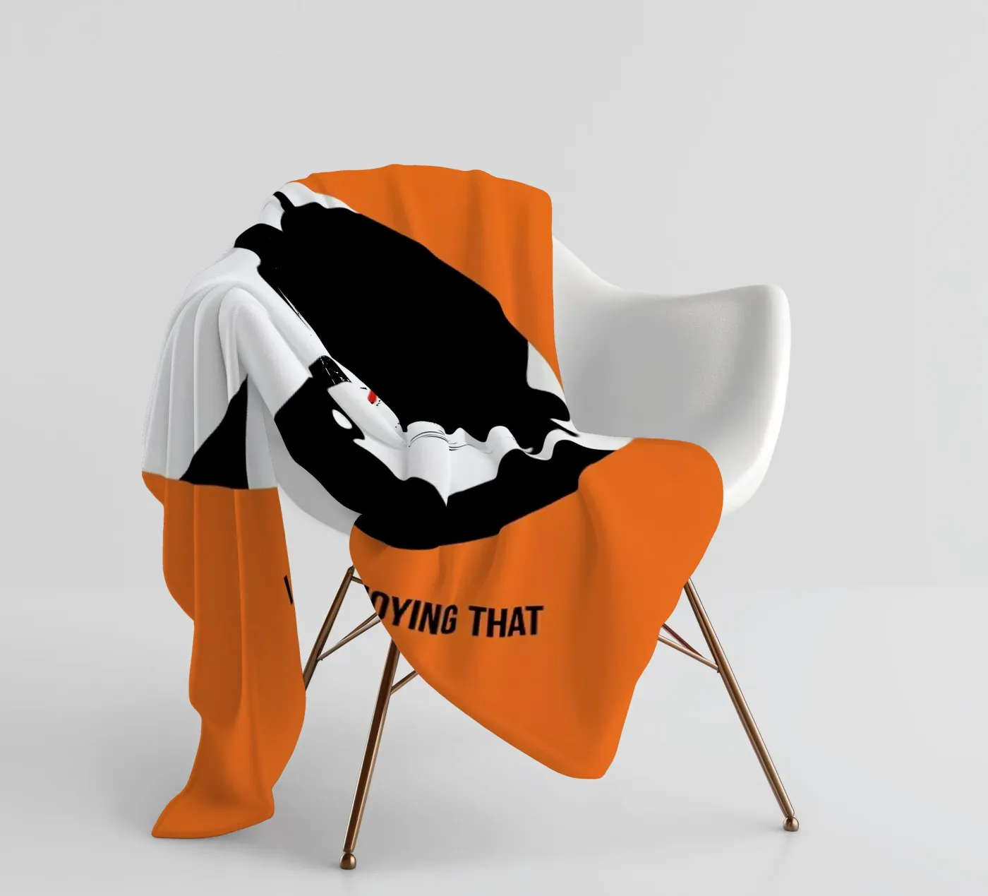 Orange Poster 2 fleecedeken van Naxart