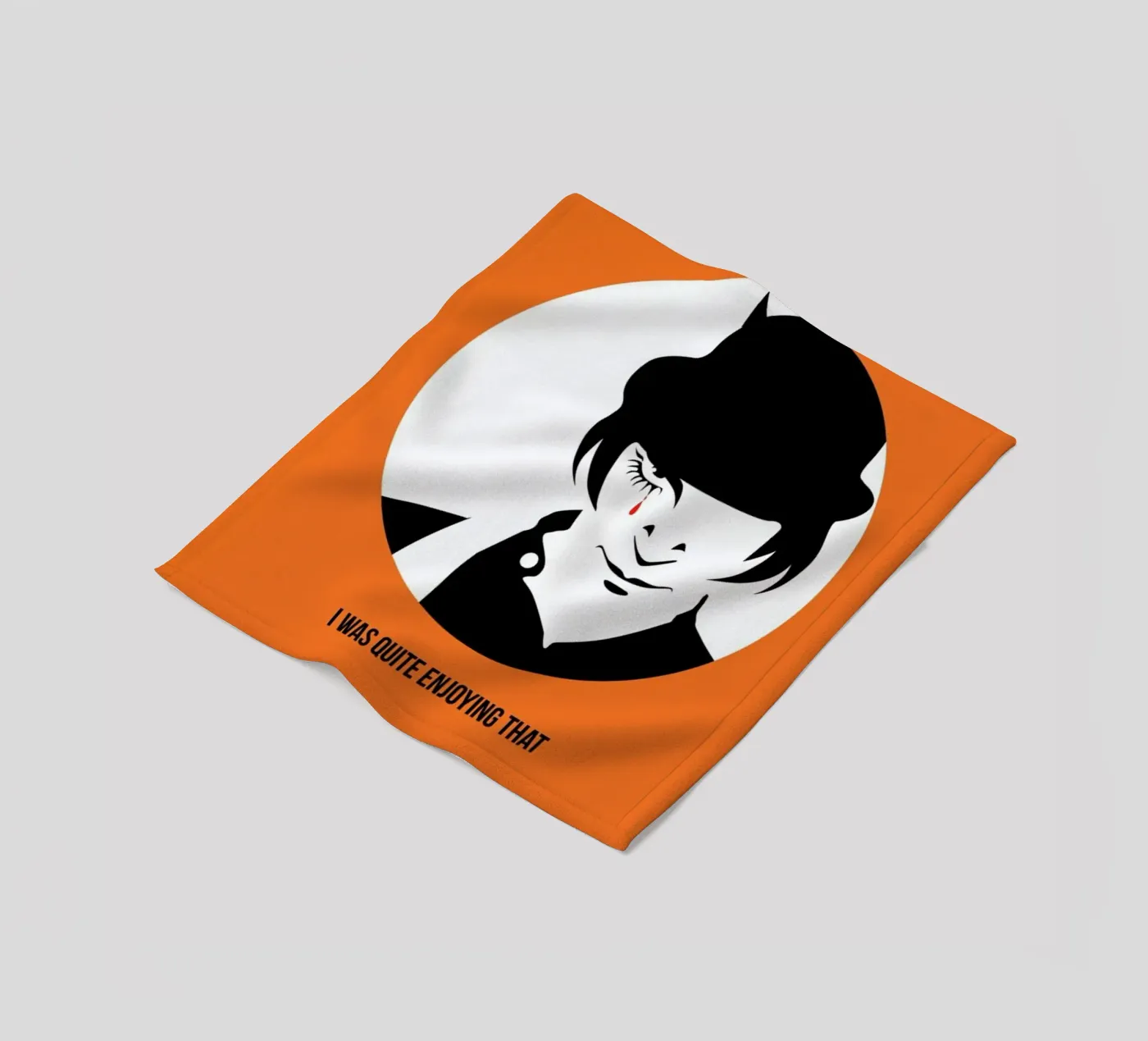 Orange Poster 2 fleecedeken van Naxart