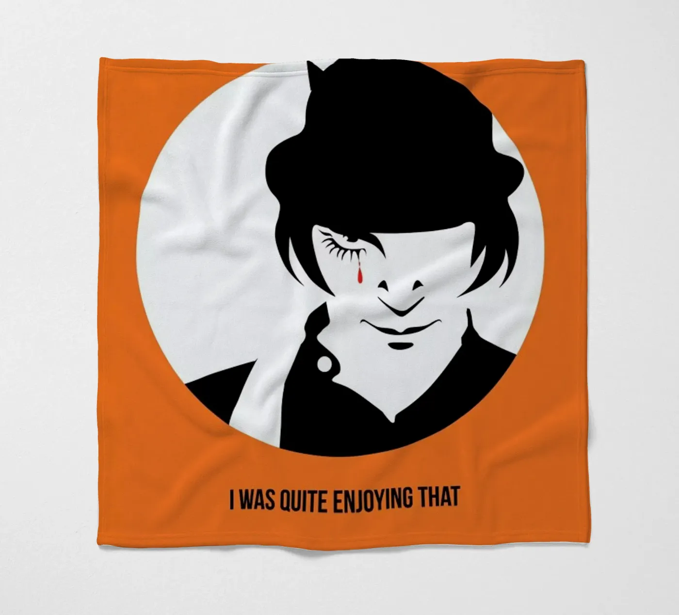 Orange Poster 2 fleecedeken van Naxart