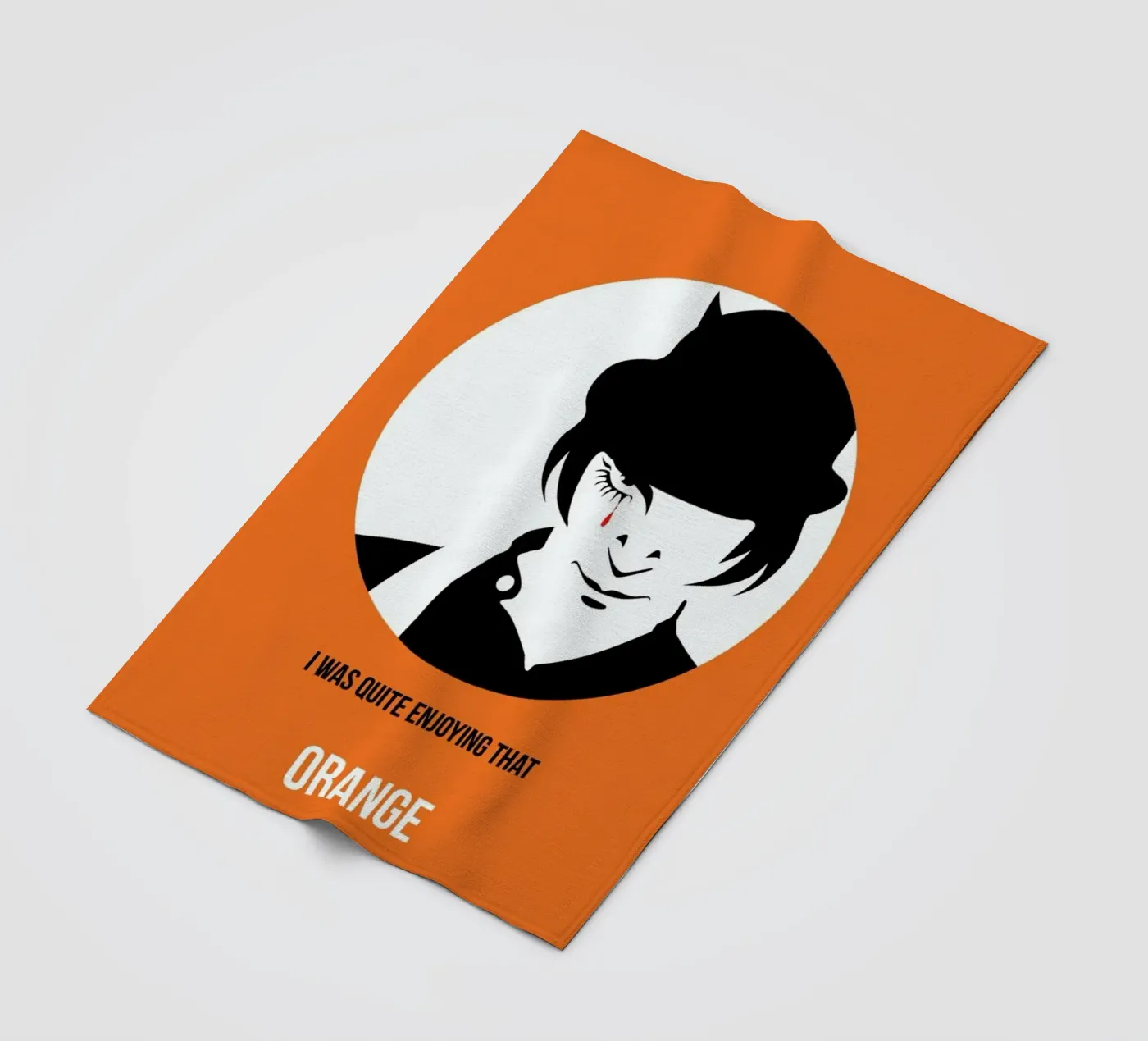 Orange Poster 2 fleecedeken van Naxart