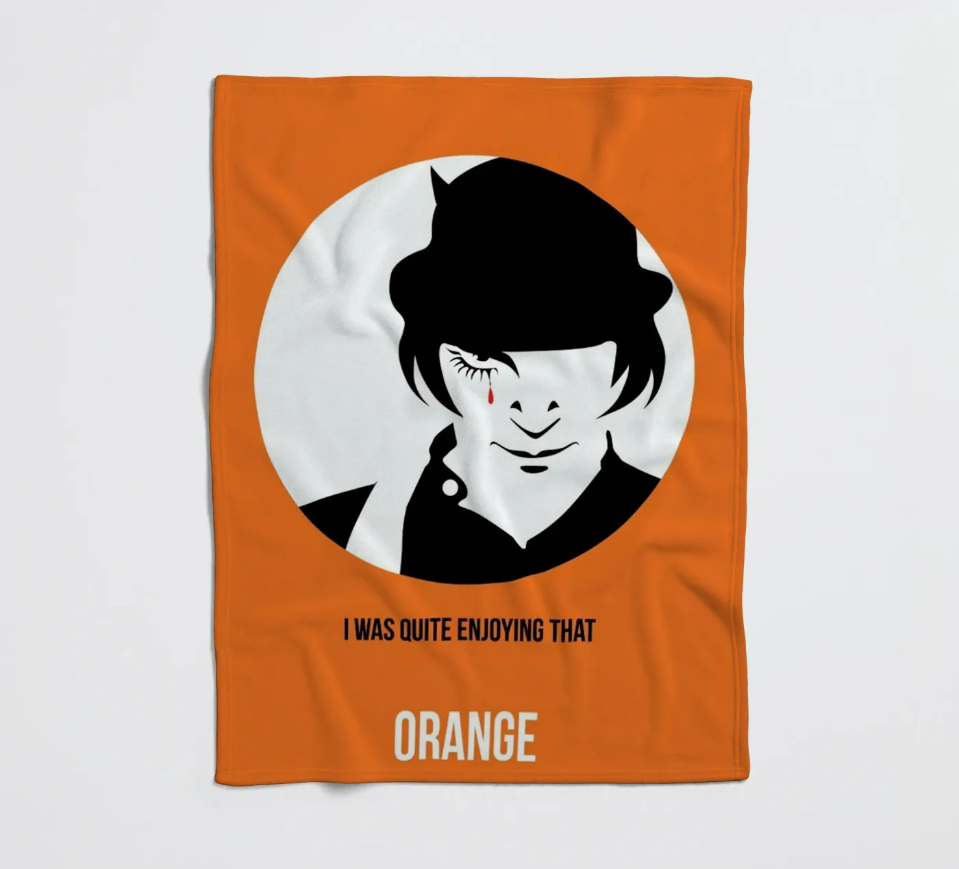 Orange Poster 2 fleecedeken van Naxart