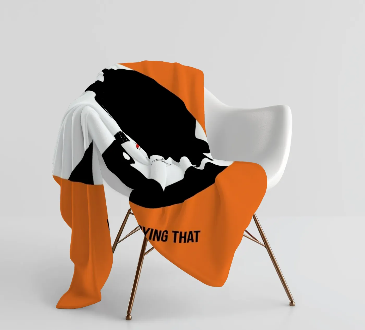 Orange Poster 2 fleecedeken van Naxart