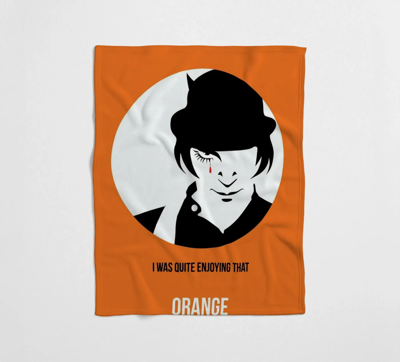 Orange Poster 2 fleecedeken van Naxart