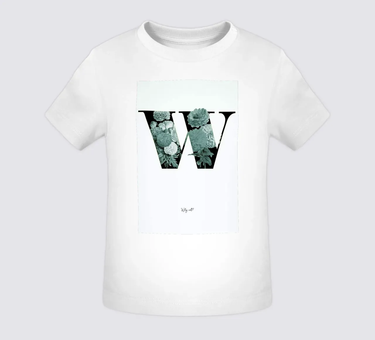 Flower Alphabet - W baby t-shirt van Froilein Juno