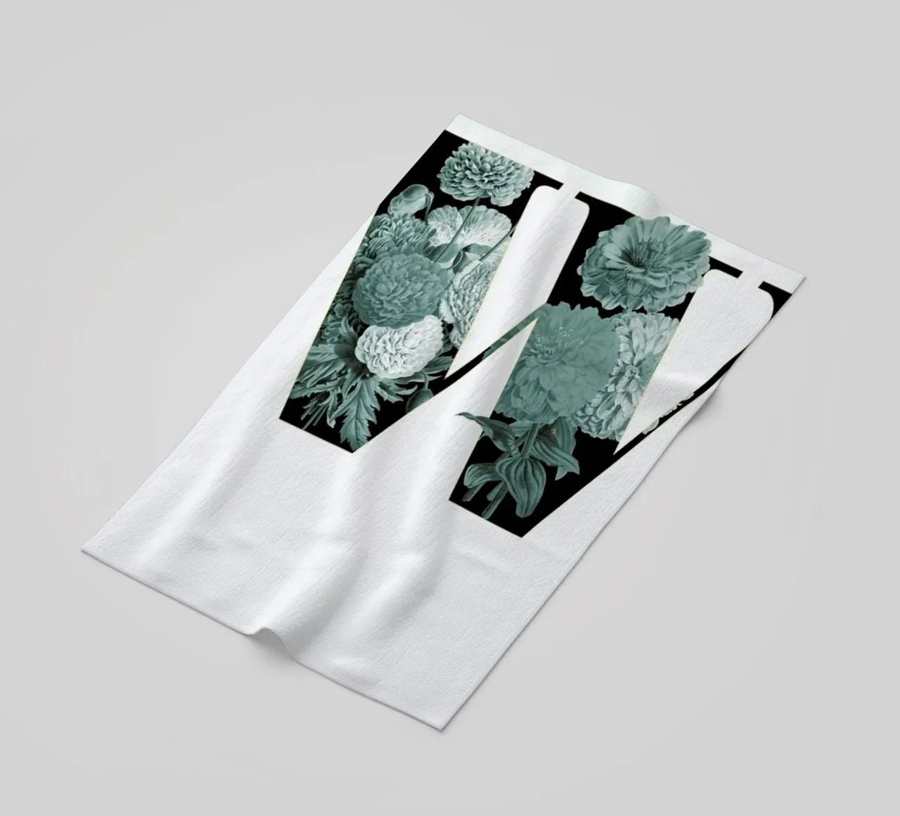 Flower Alphabet - W beach towel by Froilein Juno