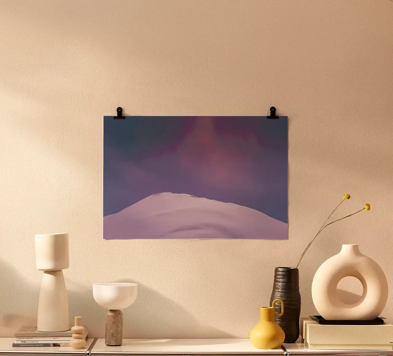 The Pile III poster con telaio in alluminio da Pale Grain